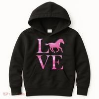 Love Horses Pink Logo Kids Hoodie thumb 0