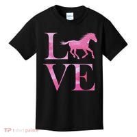 Love Horses Pink Logo Kids T-Shirt thumb 0