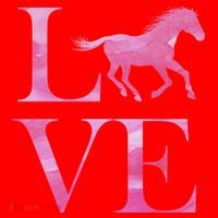 Love Horses Pink Logo Santa Hat thumb 1