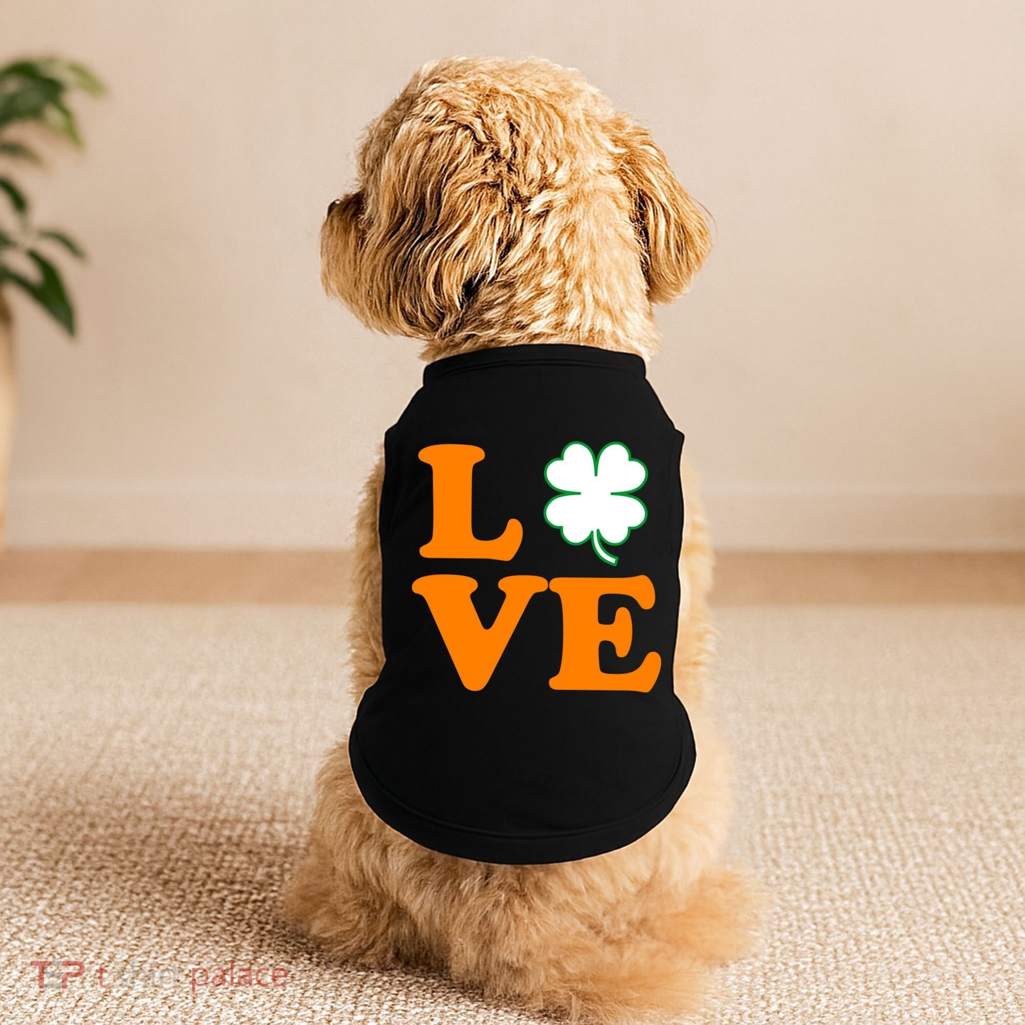Love Irish Clover Shamrock St. Patrick's Day Doggie Tank
