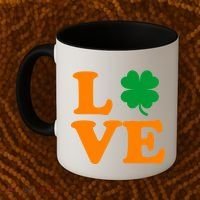 Love Irish Clover Shamrock St. Patrick's Day Coffee Mug thumb 2