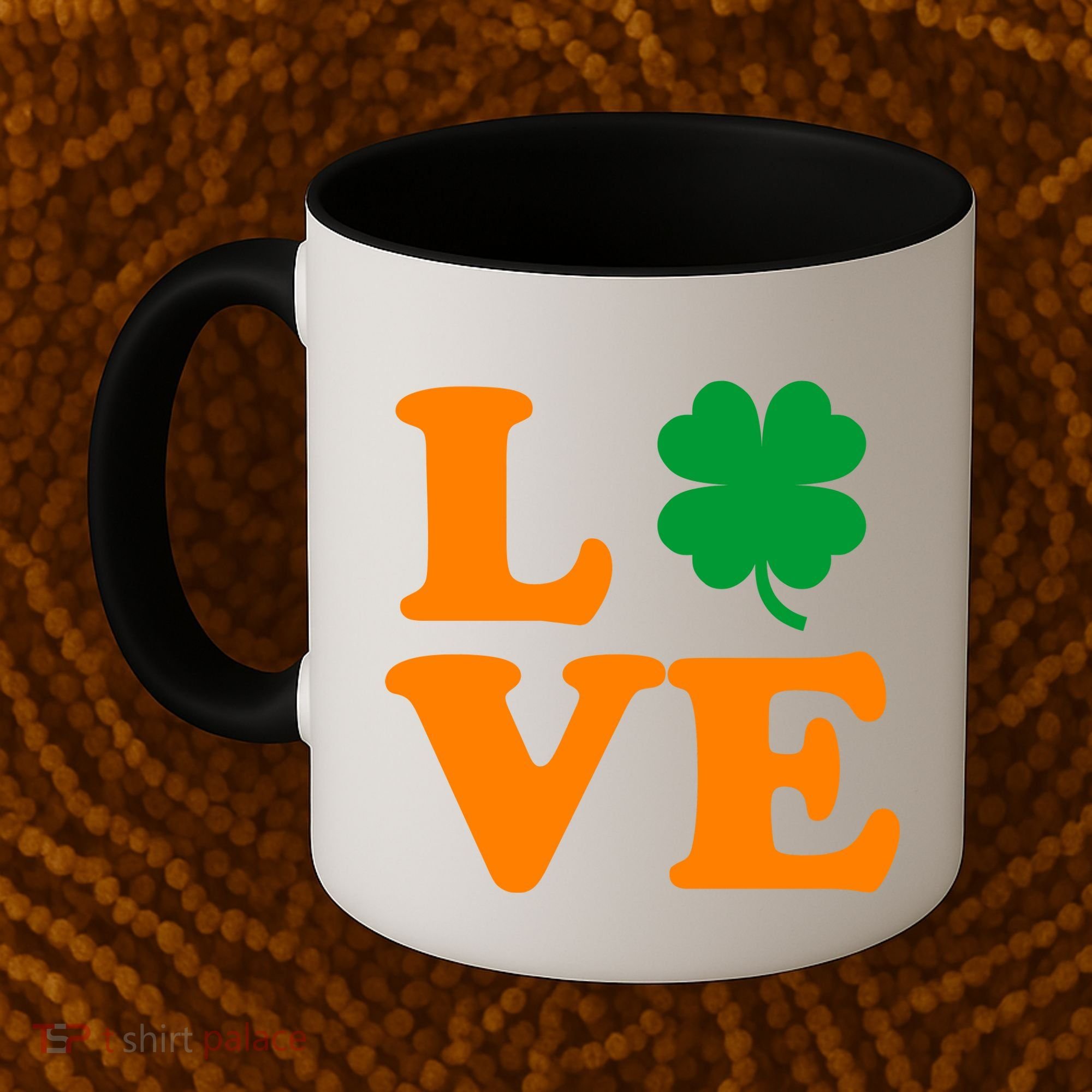 Love Irish Clover Shamrock St. Patrick's Day Coffee Mug