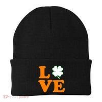 Love Irish Clover Shamrock St. Patrick's Day Beanie thumb 0