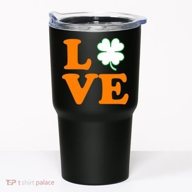 Love Irish Clover Shamrock St. Patrick's Day Tumbler
