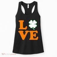 Love Irish Clover Shamrock St. Patrick's Day Women's Tank Top thumb 0