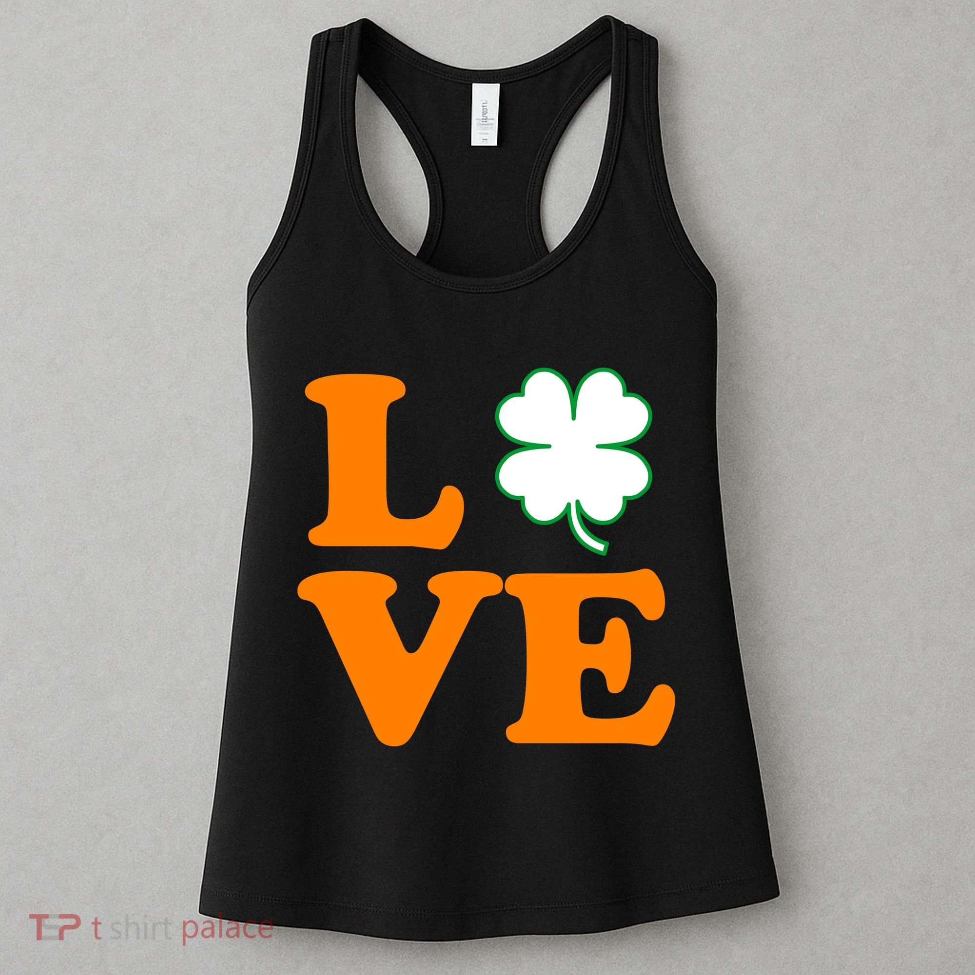Love Irish Clover Shamrock St. Patrick's Day Women's Tank Top