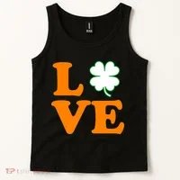 Love Irish Clover Shamrock St. Patrick's Day Tank Top thumb 2