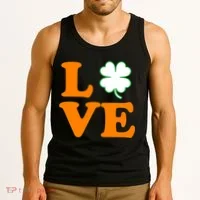 Love Irish Clover Shamrock St. Patrick's Day Tank Top thumb 3