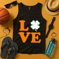 Love Irish Clover Shamrock St. Patrick's Day Tank Top thumb 4