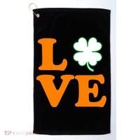 Love Irish Clover Shamrock St. Patrick's Day Golf Towel thumb 0