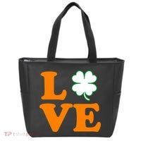 Love Irish Clover Shamrock St. Patrick's Day Tote Bag thumb 0