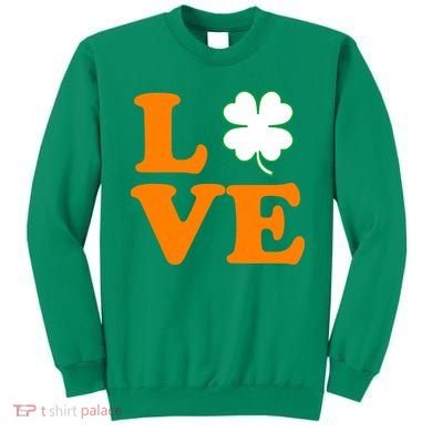 Love Irish Clover Shamrock St. Patrick's Day Sweatshirt