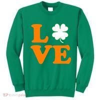 Love Irish Clover Shamrock St. Patrick's Day Sweatshirt thumb 0