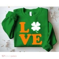 Love Irish Clover Shamrock St. Patrick's Day Sweatshirt thumb 2