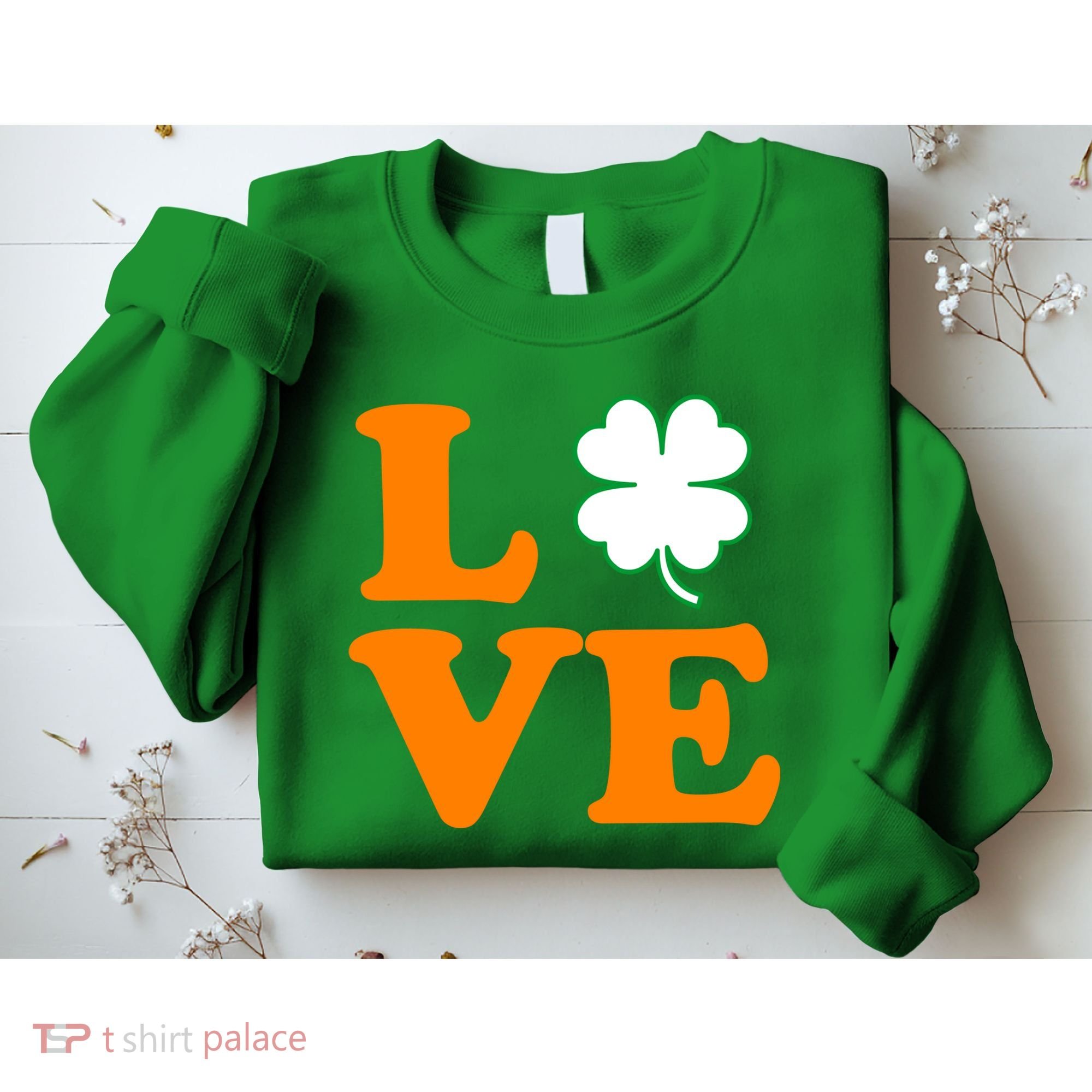 Love Irish Clover Shamrock St. Patrick's Day Sweatshirt