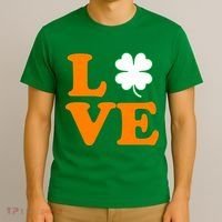Love Irish Clover Shamrock St. Patrick's Day T-Shirt thumb 3