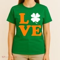 Love Irish Clover Shamrock St. Patrick's Day T-Shirt thumb 4