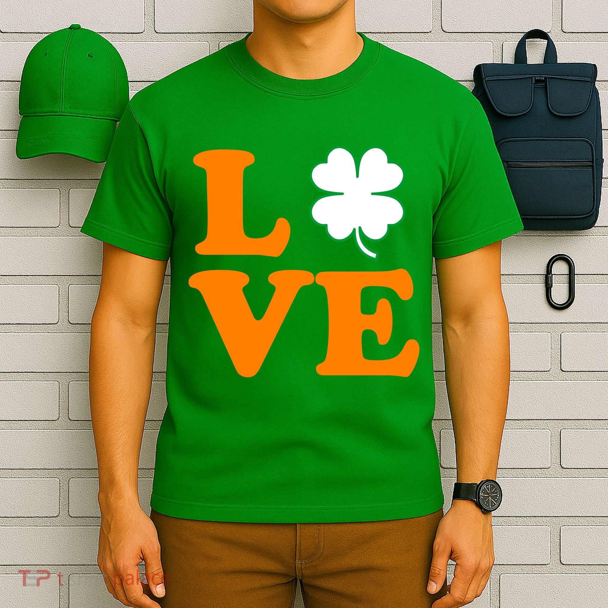 Love Irish Clover Shamrock St. Patrick's Day T-Shirt