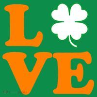 Love Irish Clover Shamrock St. Patrick's Day Button thumb 1