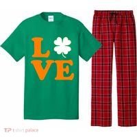 Love Irish Clover Shamrock St. Patrick's Day Pajama Set thumb 0