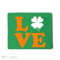Love Irish Clover Shamrock St. Patrick's Day Mousepad thumb 0
