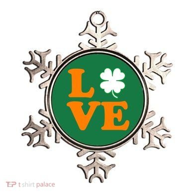 Love Irish Clover Shamrock St. Patrick's Day Ornament