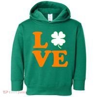 Love Irish Clover Shamrock St. Patrick's Day Toddler Hoodie thumb 0