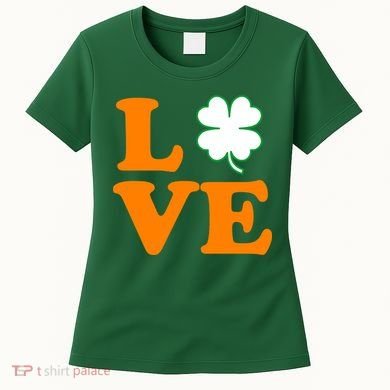 Love Irish Clover Shamrock St. Patrick's Day Women's T-Shirt