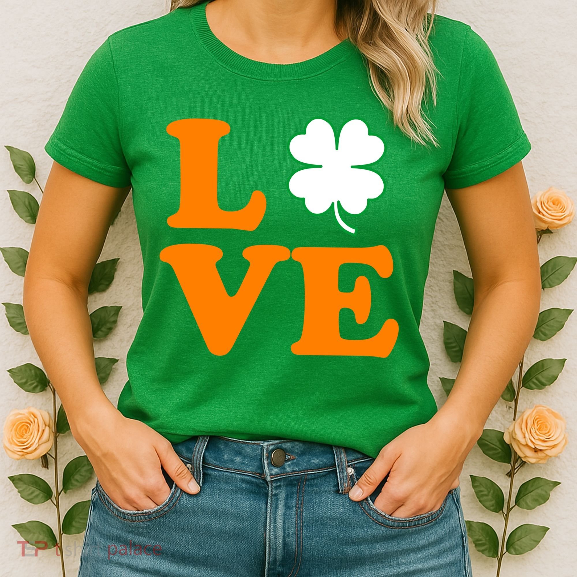 Love Irish Clover Shamrock St. Patrick's Day Women's T-Shirt