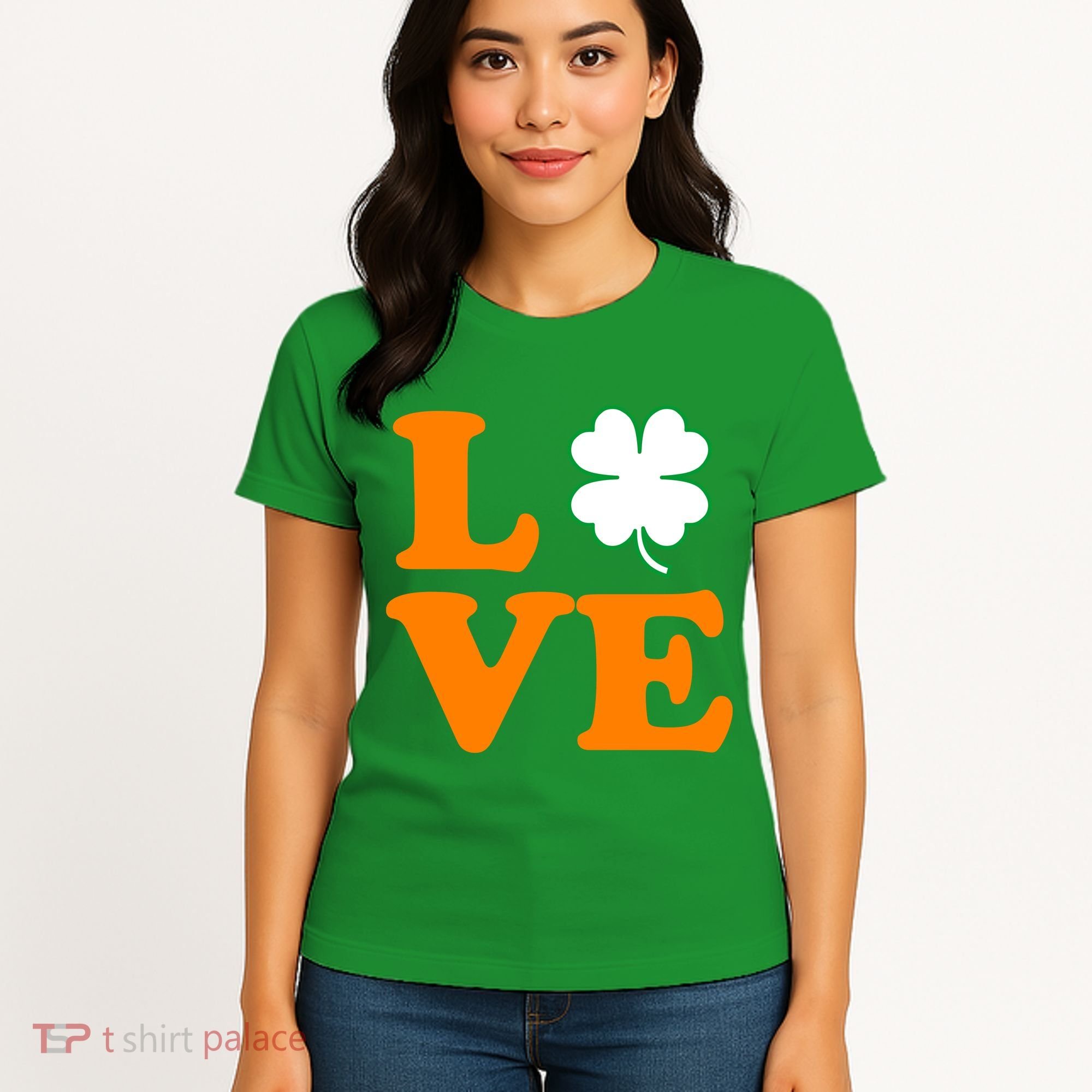 Love Irish Clover Shamrock St. Patrick's Day Women's T-Shirt