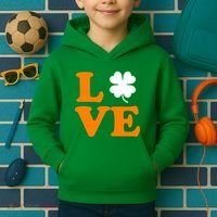 Love Irish Clover Shamrock St. Patrick's Day Kids Hoodie thumb 2