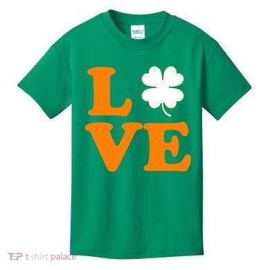 Love Irish Clover Shamrock St. Patrick's Day Kids T-Shirt