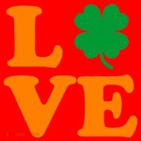 Love Irish Clover Shamrock St. Patrick's Day Santa Hat thumb 1
