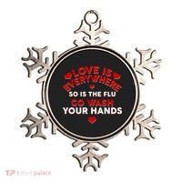 Love Is Everyone So Is the Flu Ornament thumb 0