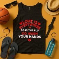 Love Is Everyone So Is the Flu Tank Top thumb 4