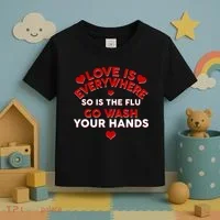 Love Is Everyone So Is the Flu Toddler T-Shirt thumb 3
