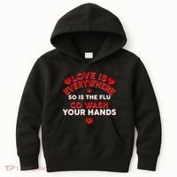 Love Is Everyone So Is the Flu Kids Hoodie thumb 0