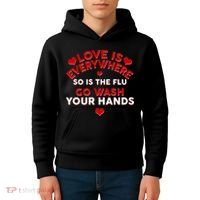 Love Is Everyone So Is the Flu Kids Hoodie thumb 4