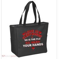 Love Is Everyone So Is the Flu Tote Bag thumb 2