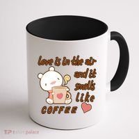 Love Is In The Air And It Smells Like Coffee Teddy Bear Coffee Mug thumb 1