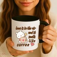 Love Is In The Air And It Smells Like Coffee Teddy Bear Coffee Mug thumb 3