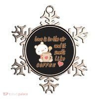 Love Is In The Air And It Smells Like Coffee Teddy Bear Ornament thumb 0