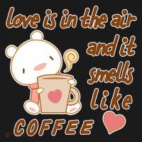 Love Is In The Air And It Smells Like Coffee Teddy Bear Ornament thumb 1