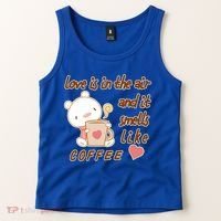Love Is In The Air And It Smells Like Coffee Teddy Bear Tank Top thumb 2