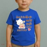 Love Is In The Air And It Smells Like Coffee Teddy Bear Toddler T-Shirt thumb 2