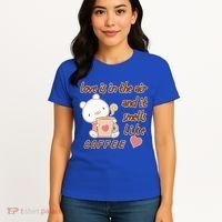 Love Is In The Air And It Smells Like Coffee Teddy Bear Women's T-Shirt thumb 4