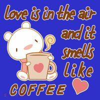 Love Is In The Air And It Smells Like Coffee Teddy Bear Women's T-Shirt thumb 6