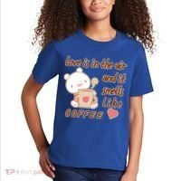Love Is In The Air And It Smells Like Coffee Teddy Bear Kids T-Shirt thumb 2