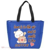 Love Is In The Air And It Smells Like Coffee Teddy Bear Tote Bag thumb 0