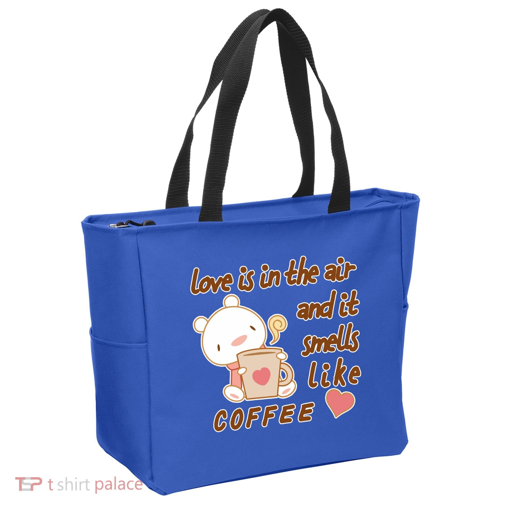 Love Is In The Air And It Smells Like Coffee Teddy Bear Tote Bag